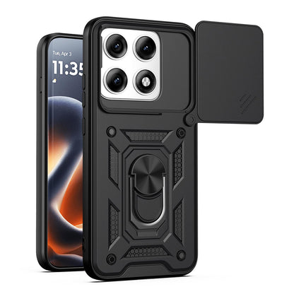 Motorola Edge 70 Pro+ Sliding Camera Cover Magnetic Ring Stand Shockproof TPU + PC Protective Phone Case
