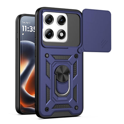 Motorola Edge 70 Pro Sliding Camera Cover Magnetic Ring Stand Shockproof TPU + PC Protective Phone Case