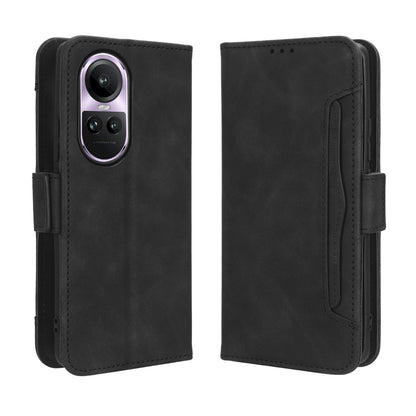 OPPO Reno10 Pro Skin Feel PU Leather Wallet Phone Case with Card Slots, Cash Pocket, Magnetic Closure, Built-In Stand, Full Protection TPU Cover