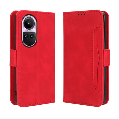 OPPO Reno10 Pro Skin Feel PU Leather Wallet Phone Case with Card Slots, Cash Pocket, Magnetic Closure, Built-In Stand, Full Protection TPU Cover