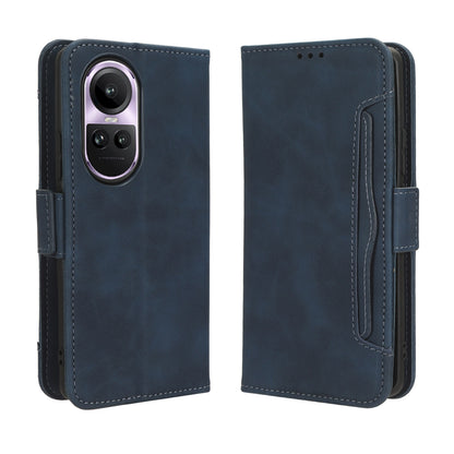 OPPO Reno10 Skin Feel PU Leather Wallet Phone Case with Card Slots, Cash Pocket, Magnetic Closure, Built-In Stand, Full Protection TPU Cover