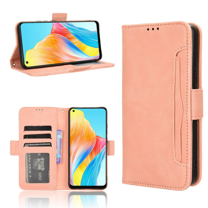 OPPO A58 4G Skin Feel PU Leather Wallet Phone Case with Card Slots, Cash Pocket, Magnetic Closure, Built-In Stand, Full Protection TPU Cover