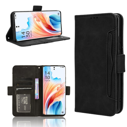 OPPO A2 Pro 5G Skin Feel PU Leather Wallet Phone Case with Card Slots, Cash Pocket, Magnetic Closure, Built-In Stand, Full Protection TPU Cover