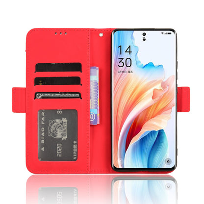 OPPO A2 Pro 5G Skin Feel PU Leather Wallet Phone Case with Card Slots, Cash Pocket, Magnetic Closure, Built-In Stand, Full Protection TPU Cover