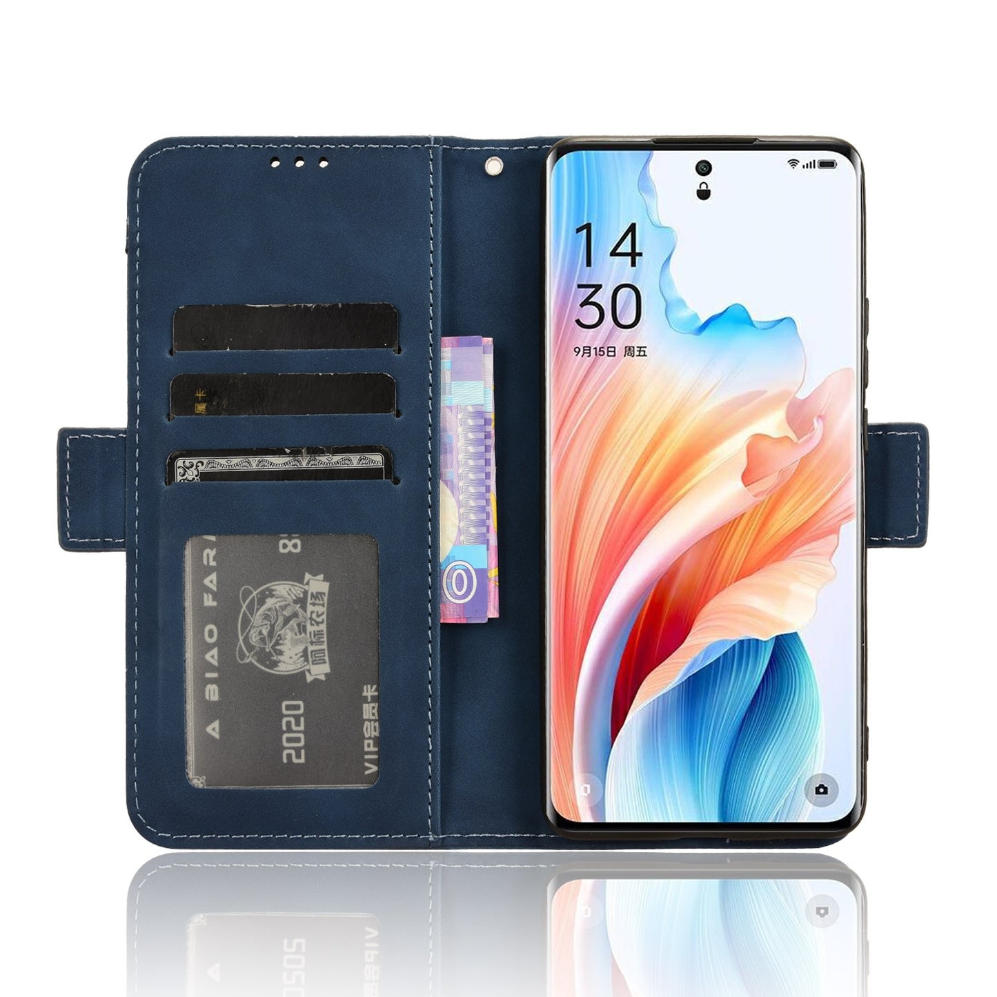 OPPO A2 Pro 5G Skin Feel PU Leather Wallet Phone Case with Card Slots, Cash Pocket, Magnetic Closure, Built-In Stand, Full Protection TPU Cover