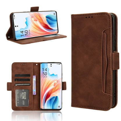 OPPO A2 Pro 5G Skin Feel PU Leather Wallet Phone Case with Card Slots, Cash Pocket, Magnetic Closure, Built-In Stand, Full Protection TPU Cover