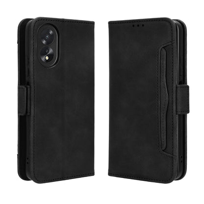 OPPO A38 4G Skin Feel PU Leather Wallet Phone Case with Card Slots, Cash Pocket, Magnetic Closure, Built-In Stand, Full Protection TPU Cover