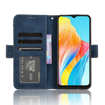 OPPO A38 4G Skin Feel PU Leather Wallet Phone Case with Card Slots, Cash Pocket, Magnetic Closure, Built-In Stand, Full Protection TPU Cover