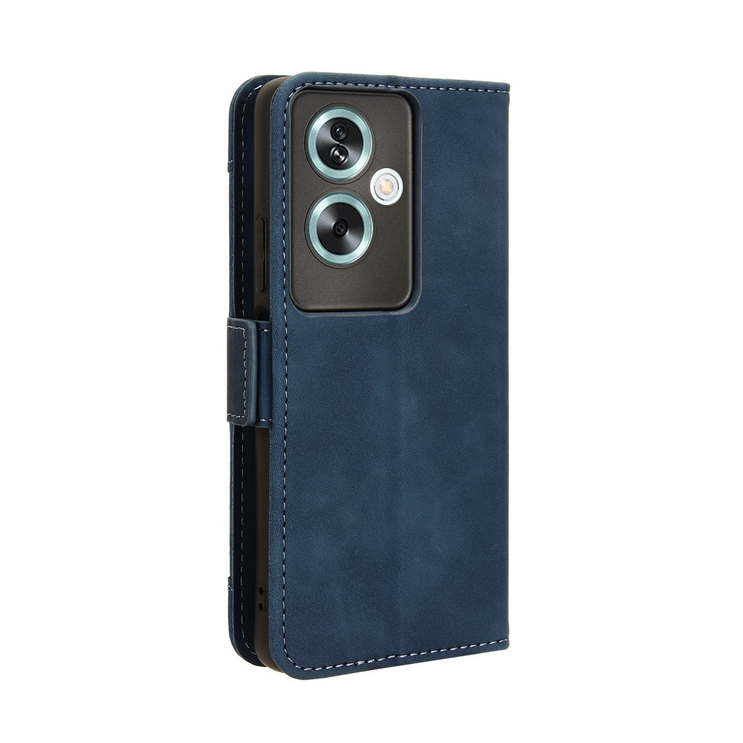 OPPO A79 5G Skin Feel PU Leather Wallet Phone Case with Card Slots, Cash Pocket, Magnetic Closure, Built-In Stand, Full Protection TPU Cover