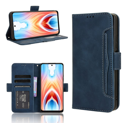 OPPO A2 5G Skin Feel PU Leather Wallet Phone Case with Card Slots, Cash Pocket, Magnetic Closure, Built-In Stand, Full Protection TPU Cover
