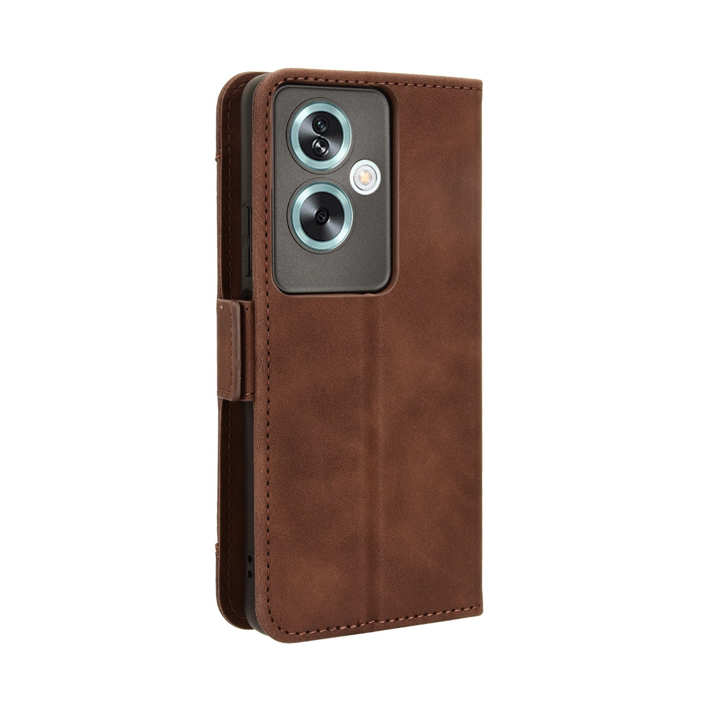 OPPO A79 5G Skin Feel PU Leather Wallet Phone Case with Card Slots, Cash Pocket, Magnetic Closure, Built-In Stand, Full Protection TPU Cover