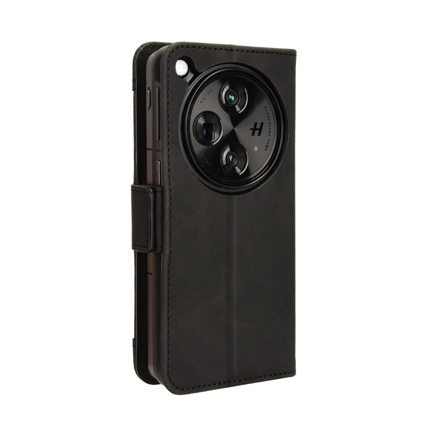 OPPO Find N3 Skin Feel PU Leather Wallet Phone Case with Card Slots, Cash Pocket, Magnetic Closure, Built-In Stand, Full Protection TPU Cover