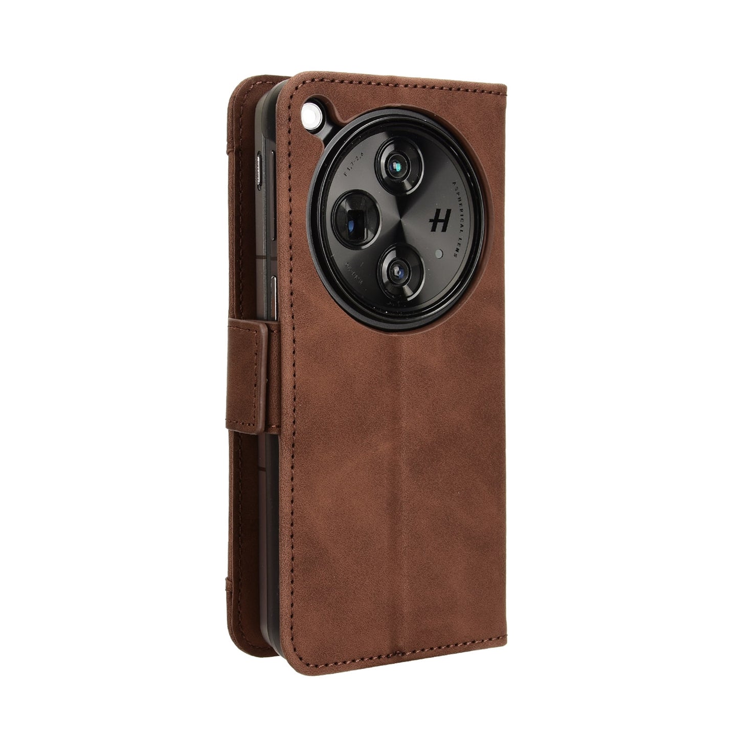 OPPO Find N3 Skin Feel PU Leather Wallet Phone Case with Card Slots, Cash Pocket, Magnetic Closure, Built-In Stand, Full Protection TPU Cover