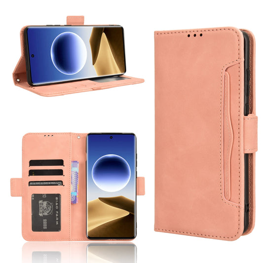 OPPO Find X7 Ultra 5G Skin Feel PU Leather Wallet Phone Case with Card Slots, Cash Pocket, Magnetic Closure, Built-In Stand, Full Protection TPU Cover