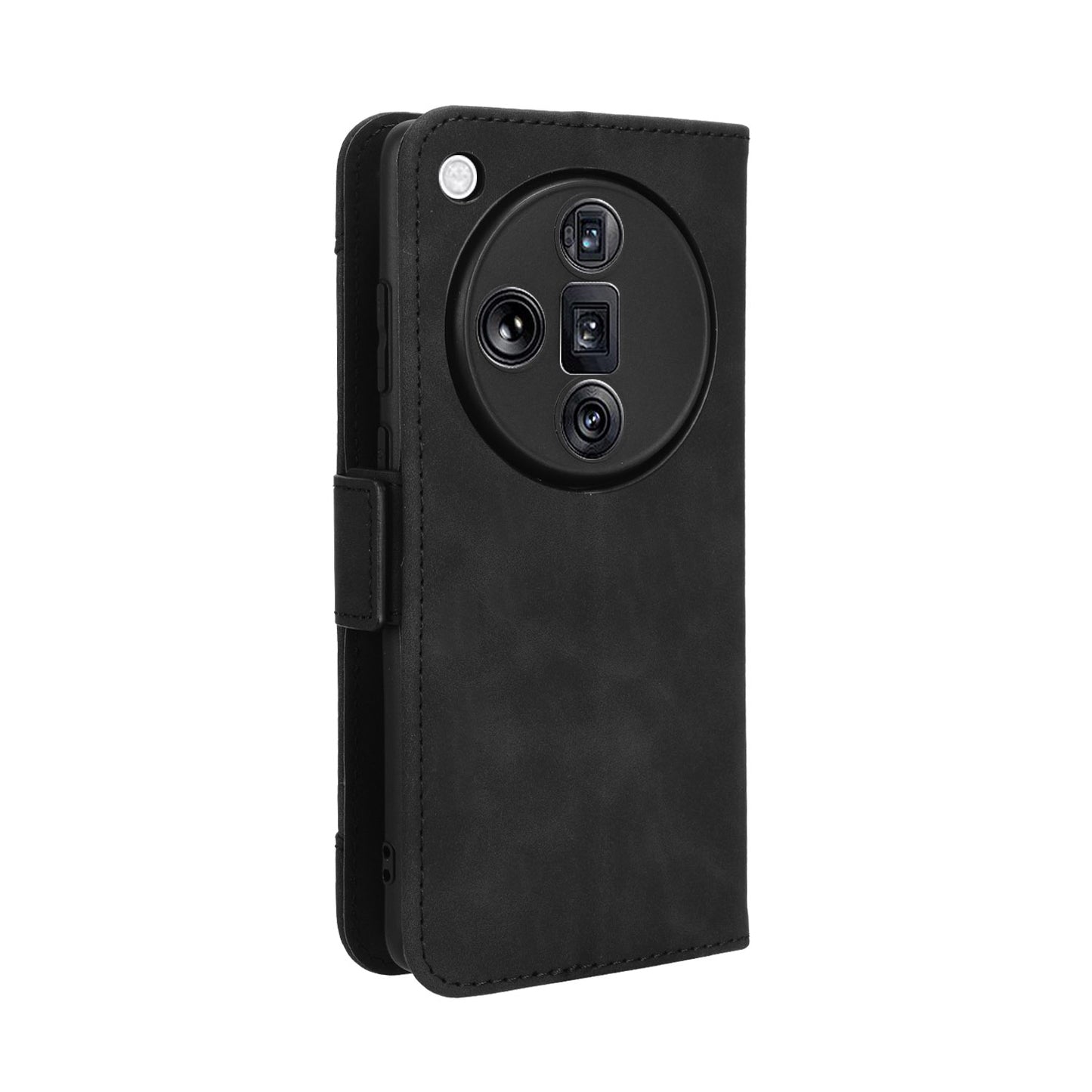 OPPO Find X7 Ultra 5G Skin Feel PU Leather Wallet Phone Case with Card Slots, Cash Pocket, Magnetic Closure, Built-In Stand, Full Protection TPU Cover