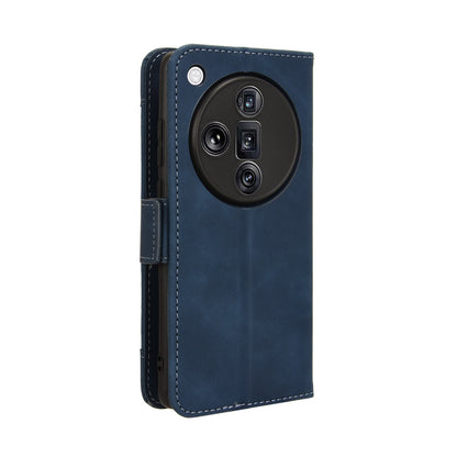 OPPO Find X7 Ultra 5G Skin Feel PU Leather Wallet Phone Case with Card Slots, Cash Pocket, Magnetic Closure, Built-In Stand, Full Protection TPU Cover