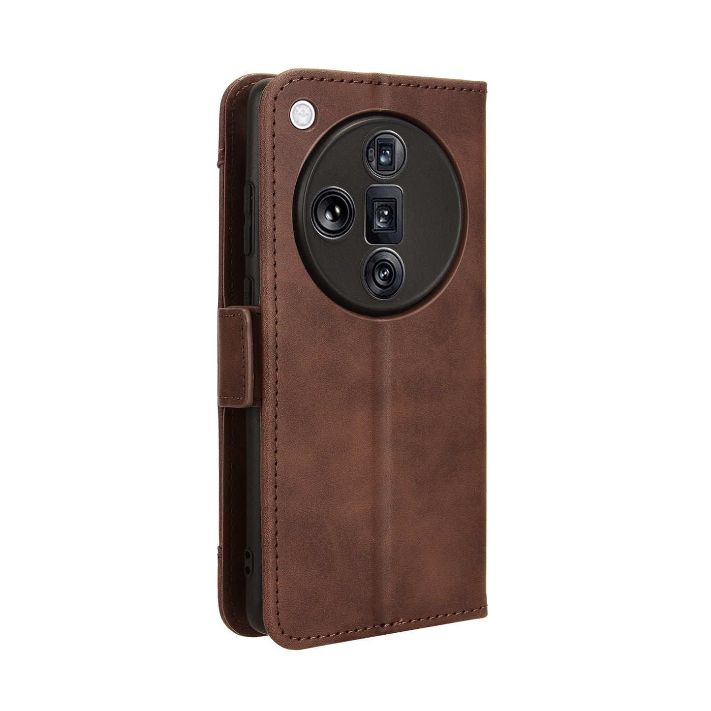 OPPO Find X7 Ultra 5G Skin Feel PU Leather Wallet Phone Case with Card Slots, Cash Pocket, Magnetic Closure, Built-In Stand, Full Protection TPU Cover