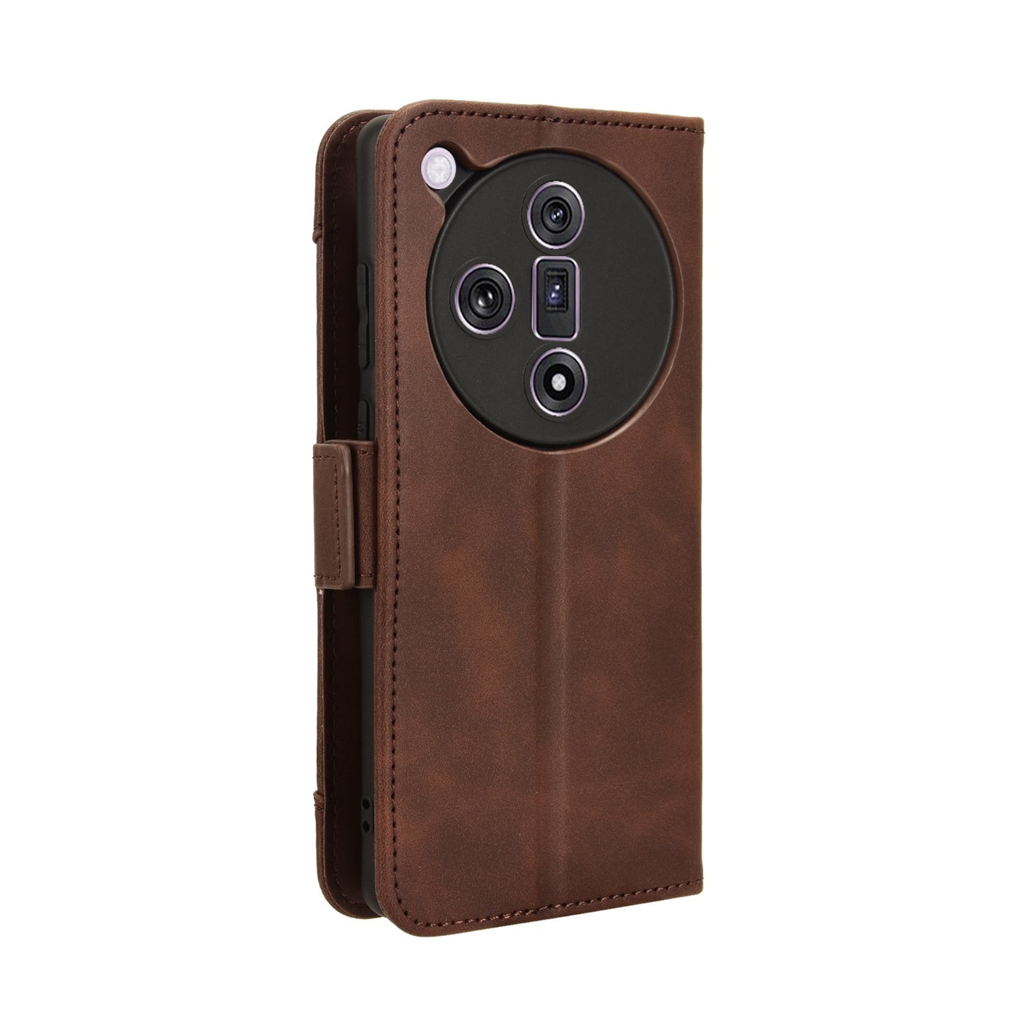 OPPO Find X7 5G Skin Feel PU Leather Wallet Phone Case with Card Slots, Cash Pocket, Magnetic Closure, Built-In Stand, Full Protection TPU Cover