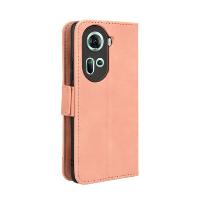 OPPO Reno11 5G Skin Feel PU Leather Wallet Phone Case with Card Slots, Cash Pocket, Magnetic Closure, Built-In Stand, Full Protection TPU Cover
