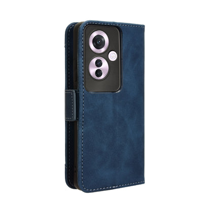 OPPO Reno11 F 5G Skin Feel PU Leather Wallet Phone Case with Card Slots, Cash Pocket, Magnetic Closure, Built-In Stand, Full Protection TPU Cover