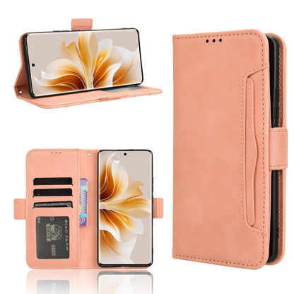 OPPO Reno11 Pro 5G Skin Feel PU Leather Wallet Phone Case with Card Slots, Cash Pocket, Magnetic Closure, Built-In Stand, Full Protection TPU Cover