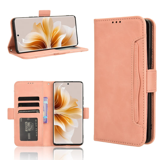 OPPO Reno11 Pro 5G Skin Feel PU Leather Wallet Phone Case with Card Slots, Cash Pocket, Magnetic Closure, Built-In Stand, Full Protection TPU Cover