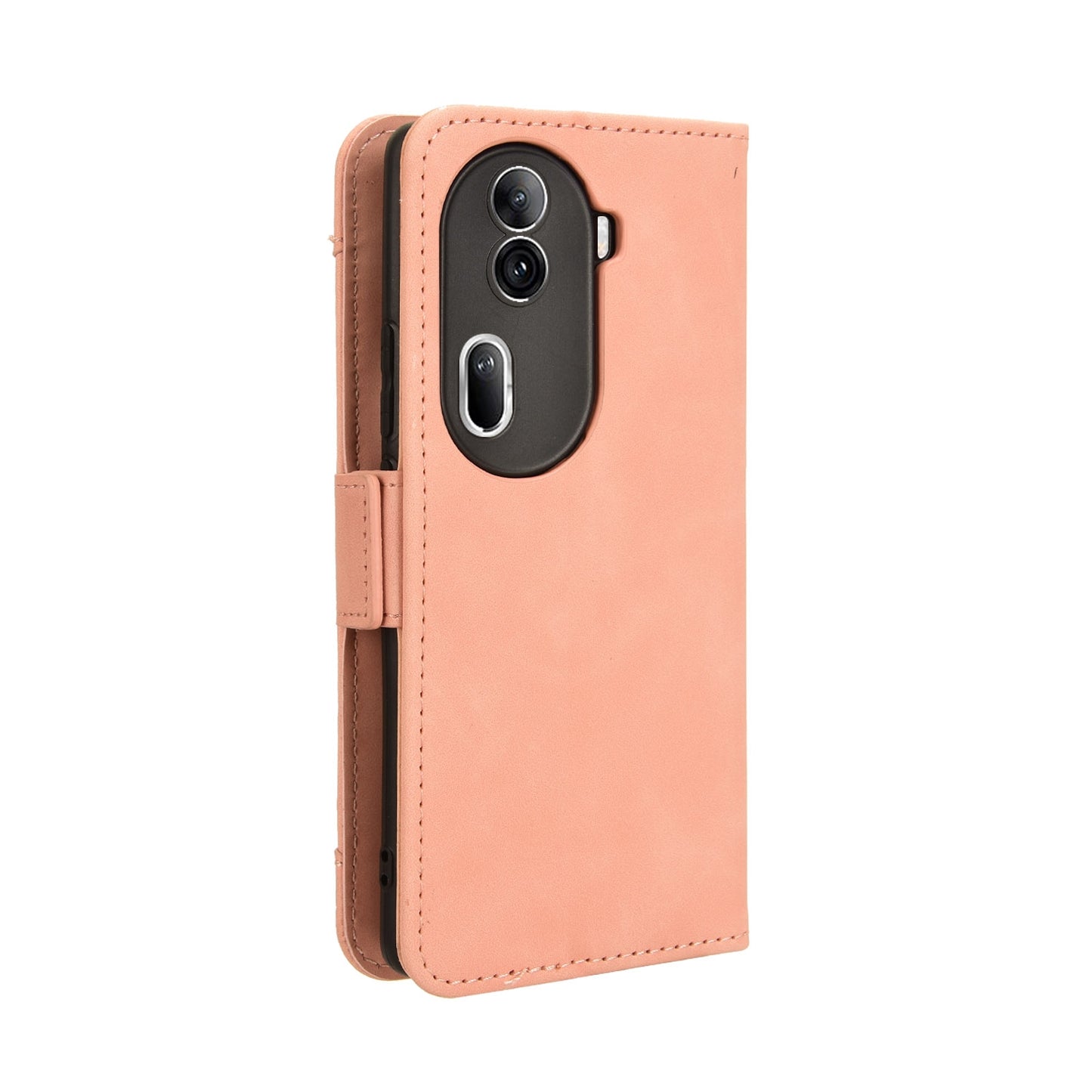 OPPO Reno11 Pro 5G Skin Feel PU Leather Wallet Phone Case with Card Slots, Cash Pocket, Magnetic Closure, Built-In Stand, Full Protection TPU Cover