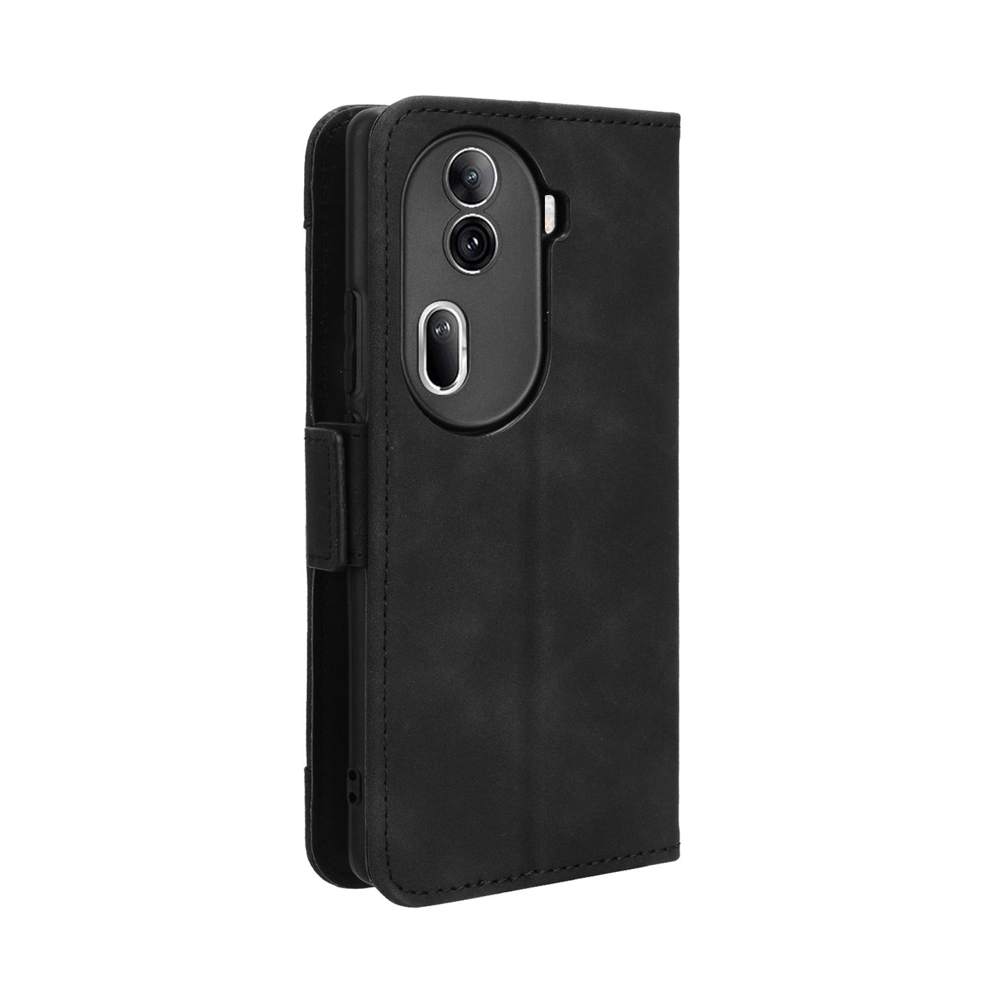 OPPO Reno11 Pro 5G Skin Feel PU Leather Wallet Phone Case with Card Slots, Cash Pocket, Magnetic Closure, Built-In Stand, Full Protection TPU Cover