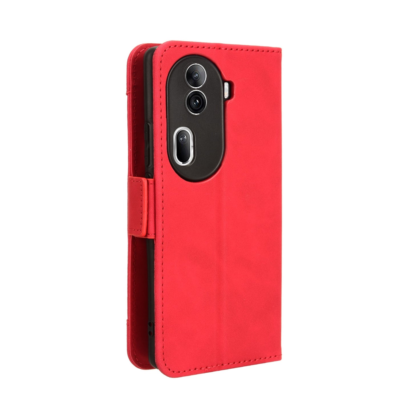 OPPO Reno11 Pro 5G Skin Feel PU Leather Wallet Phone Case with Card Slots, Cash Pocket, Magnetic Closure, Built-In Stand, Full Protection TPU Cover