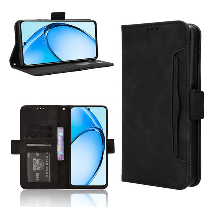 OPPO A60 4G Skin Feel PU Leather Wallet Phone Case with Card Slots, Cash Pocket, Magnetic Closure, Built-In Stand, Full Protection TPU Cover