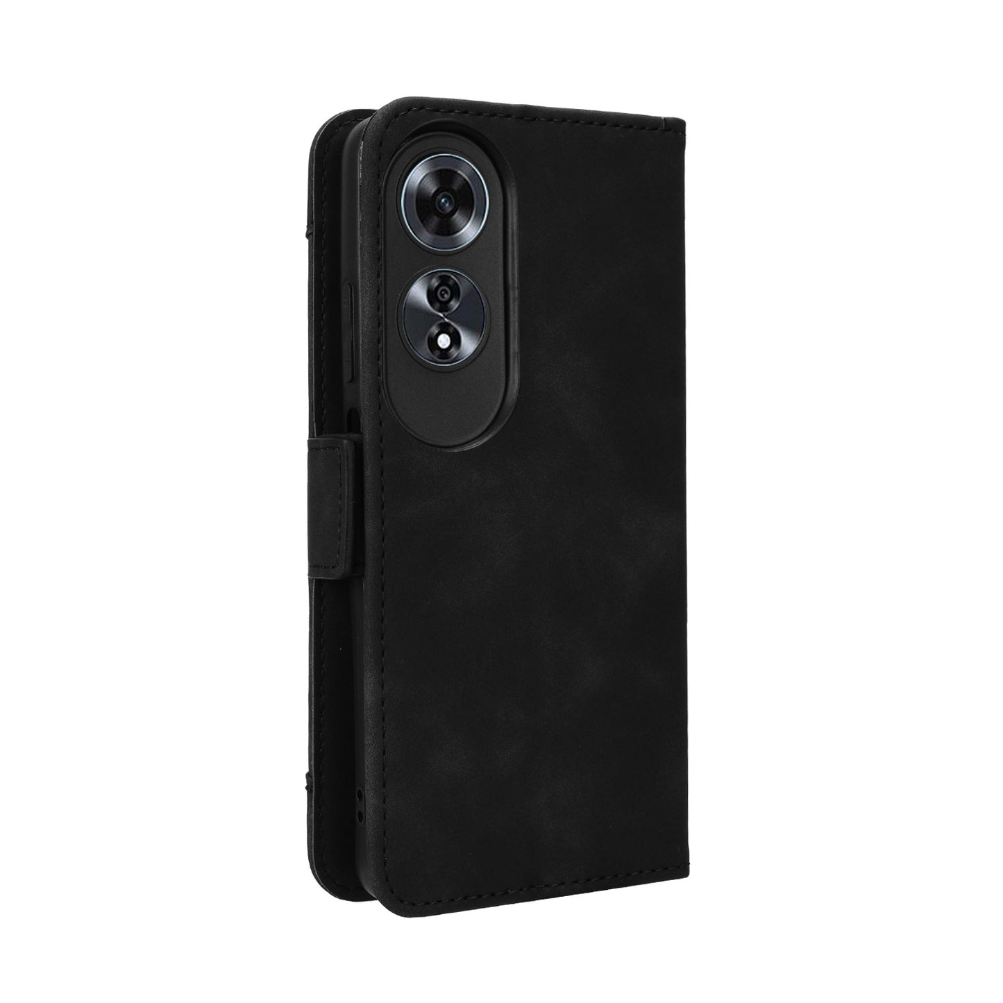 OPPO A60 4G Skin Feel PU Leather Wallet Phone Case with Card Slots, Cash Pocket, Magnetic Closure, Built-In Stand, Full Protection TPU Cover