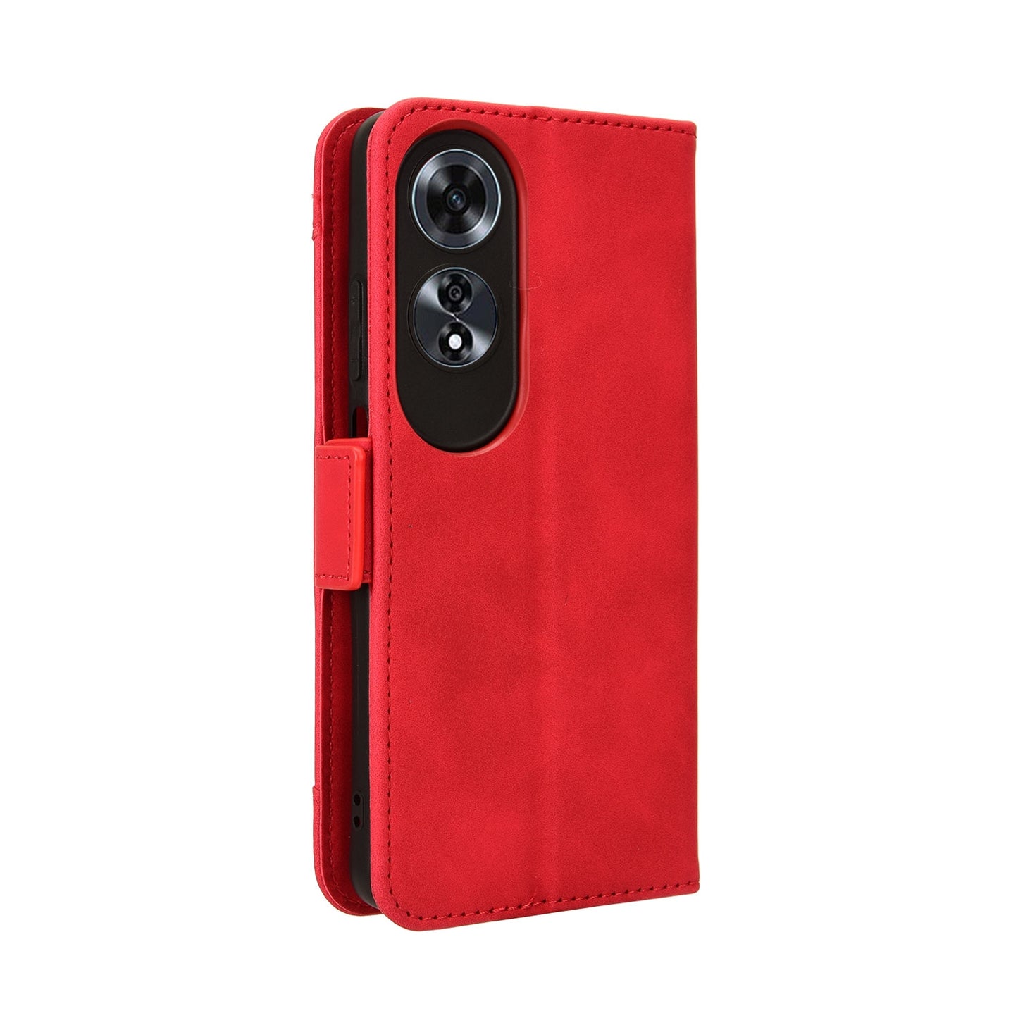 OPPO A60 4G Skin Feel PU Leather Wallet Phone Case with Card Slots, Cash Pocket, Magnetic Closure, Built-In Stand, Full Protection TPU Cover