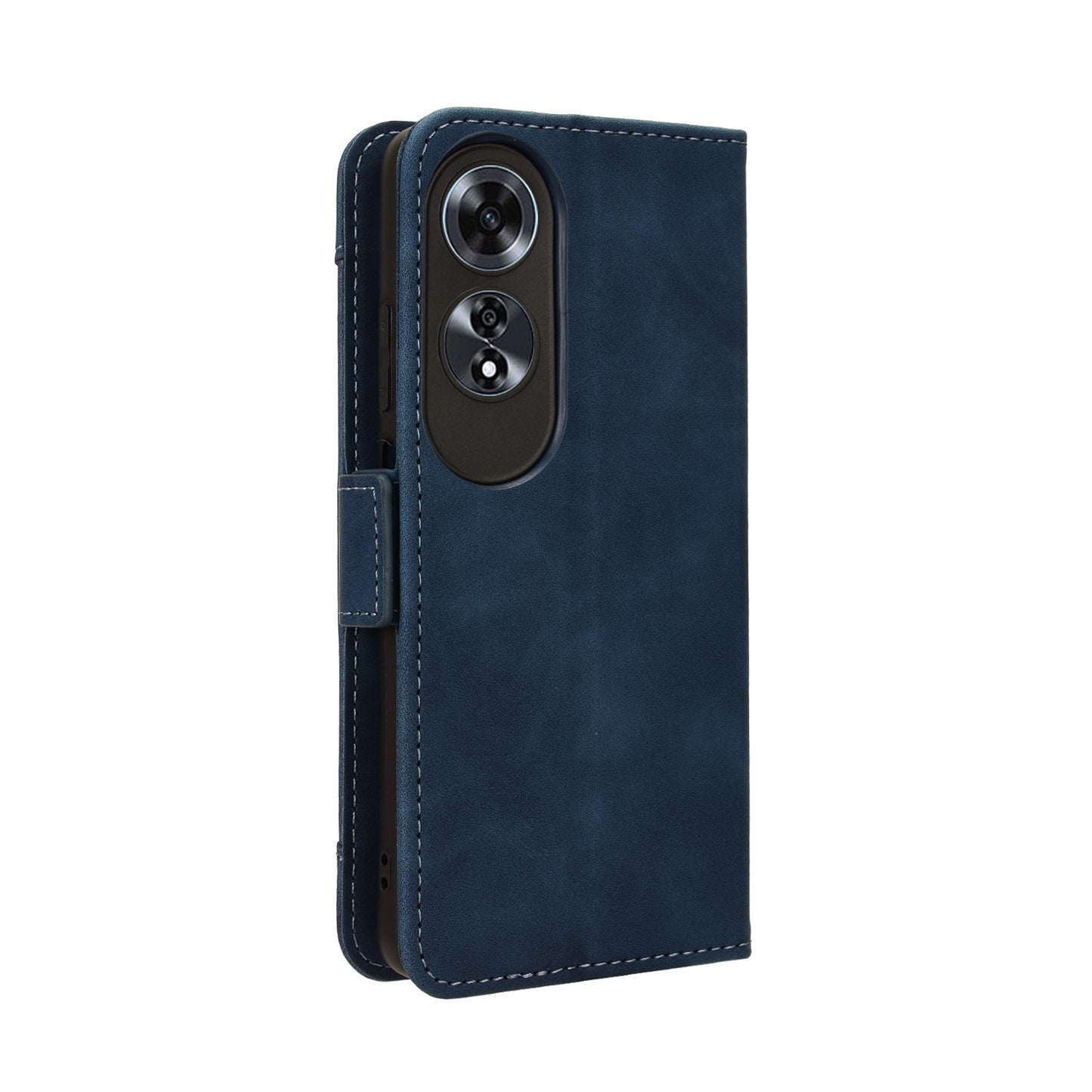 OPPO A60 4G Skin Feel PU Leather Wallet Phone Case with Card Slots, Cash Pocket, Magnetic Closure, Built-In Stand, Full Protection TPU Cover