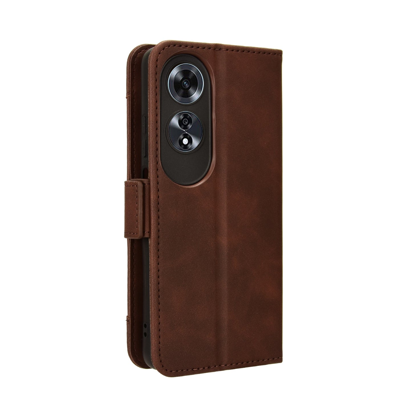 OPPO A60 4G Skin Feel PU Leather Wallet Phone Case with Card Slots, Cash Pocket, Magnetic Closure, Built-In Stand, Full Protection TPU Cover
