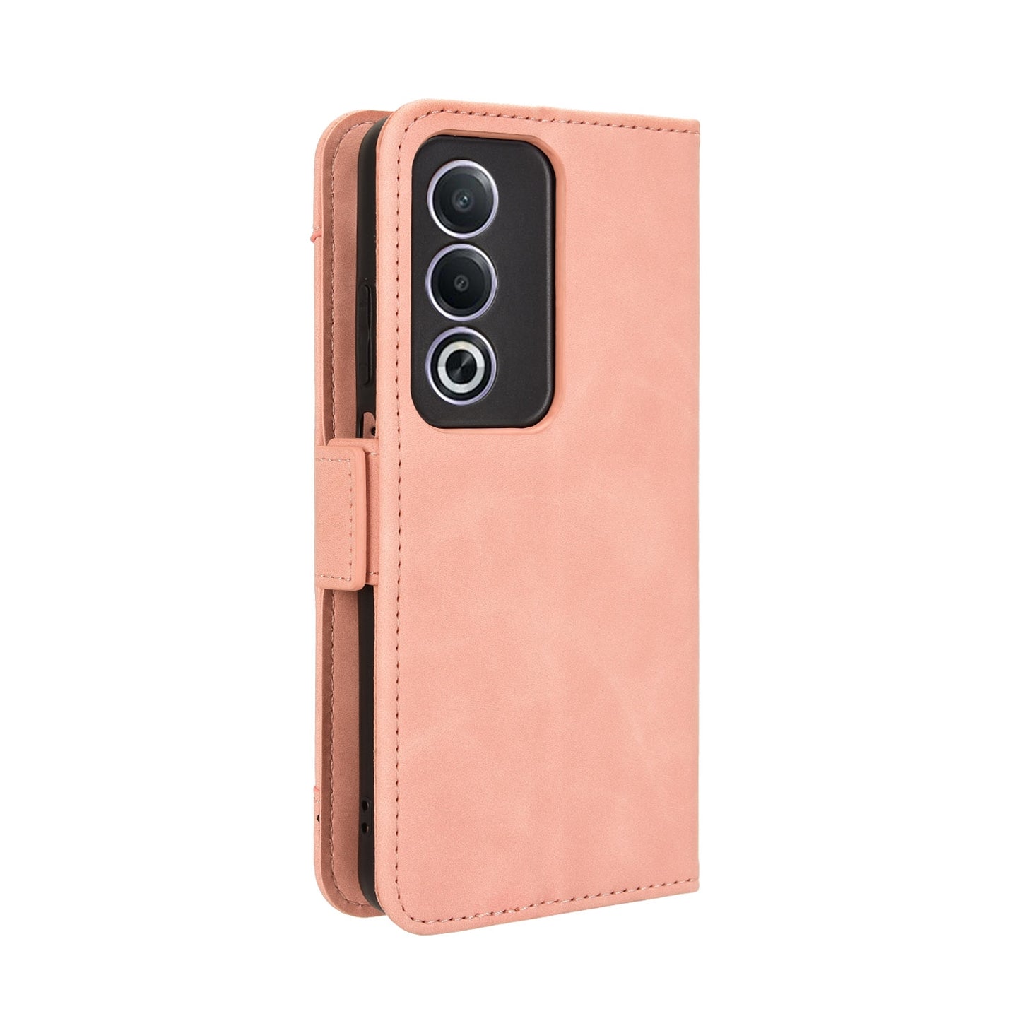 OPPO A3 Pro 5G Skin Feel PU Leather Wallet Phone Case with Card Slots, Cash Pocket, Magnetic Closure, Built-In Stand, Full Protection TPU Cover