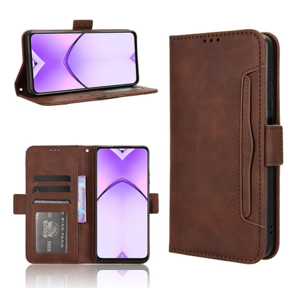 OPPO A3 Pro 5G Skin Feel PU Leather Wallet Phone Case with Card Slots, Cash Pocket, Magnetic Closure, Built-In Stand, Full Protection TPU Cover