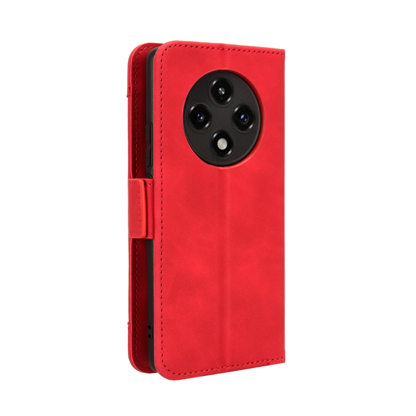OPPO F27 Pro+ 5G Skin Feel PU Leather Wallet Phone Case with Card Slots, Cash Pocket, Magnetic Closure, Built-In Stand, Full Protection TPU Cover
