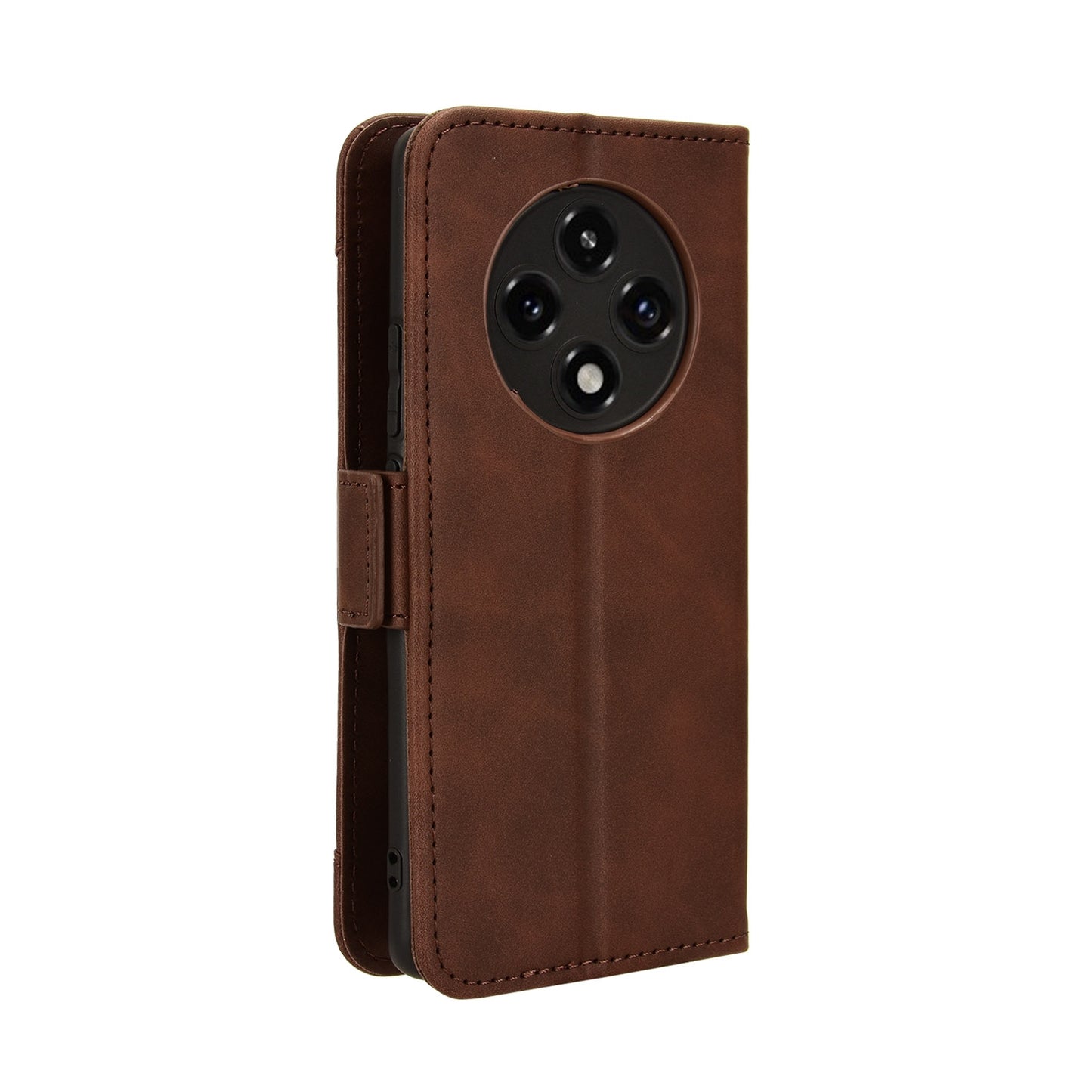 OPPO F27 Pro+ 5G Skin Feel PU Leather Wallet Phone Case with Card Slots, Cash Pocket, Magnetic Closure, Built-In Stand, Full Protection TPU Cover