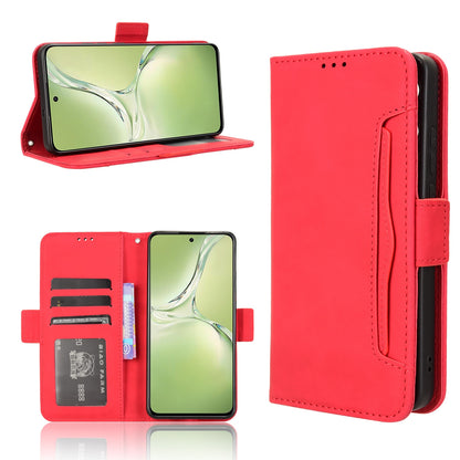 OnePlus Nord CE4 Lite 5G Skin Feel PU Leather Wallet Phone Case with Card Slots, Cash Pocket, Magnetic Closure, Built-In Stand, Full Protection TPU Cover