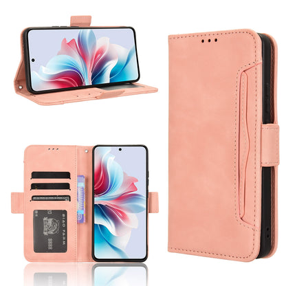 OPPO Reno11 PJH110 Skin Feel PU Leather Wallet Phone Case with Card Slots, Cash Pocket, Magnetic Closure, Built-In Stand, Full Protection TPU Cover
