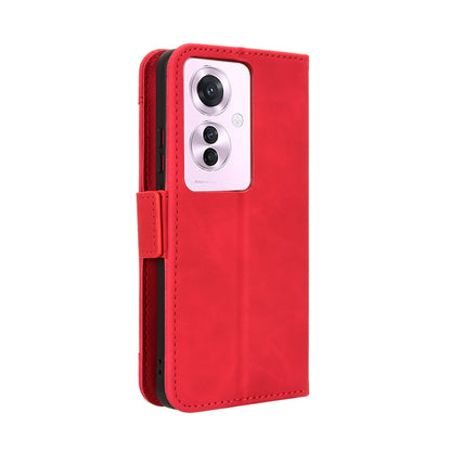 OPPO Reno11 PJH110 Skin Feel PU Leather Wallet Phone Case with Card Slots, Cash Pocket, Magnetic Closure, Built-In Stand, Full Protection TPU Cover