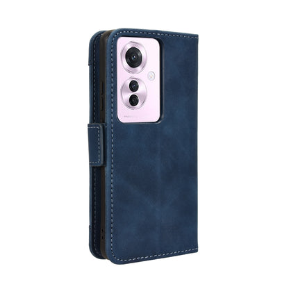 OPPO Reno11 PJH110 Skin Feel PU Leather Wallet Phone Case with Card Slots, Cash Pocket, Magnetic Closure, Built-In Stand, Full Protection TPU Cover