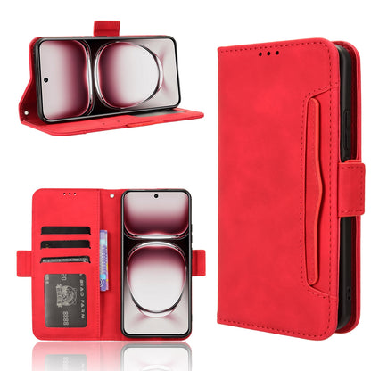 OPPO Reno12 5G Skin Feel PU Leather Wallet Phone Case with Card Slots, Cash Pocket, Magnetic Closure, Built-In Stand, Full Protection TPU Cover