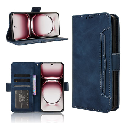 OPPO Reno12 5G Skin Feel PU Leather Wallet Phone Case with Card Slots, Cash Pocket, Magnetic Closure, Built-In Stand, Full Protection TPU Cover