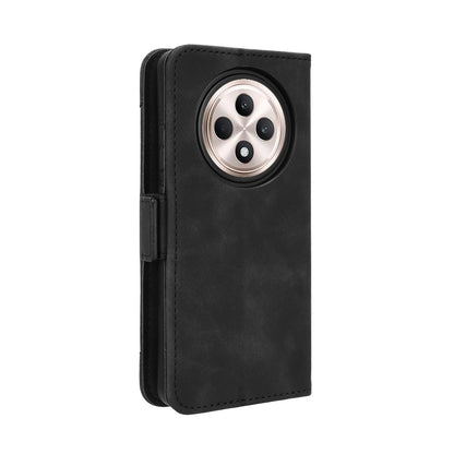 OPPO Reno12 F 5G Skin Feel PU Leather Wallet Phone Case with Card Slots, Cash Pocket, Magnetic Closure, Built-In Stand, Full Protection TPU Cover