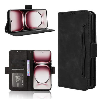 OPPO Reno12 Pro 5G Skin Feel PU Leather Wallet Phone Case with Card Slots, Cash Pocket, Magnetic Closure, Built-In Stand, Full Protection TPU Cover