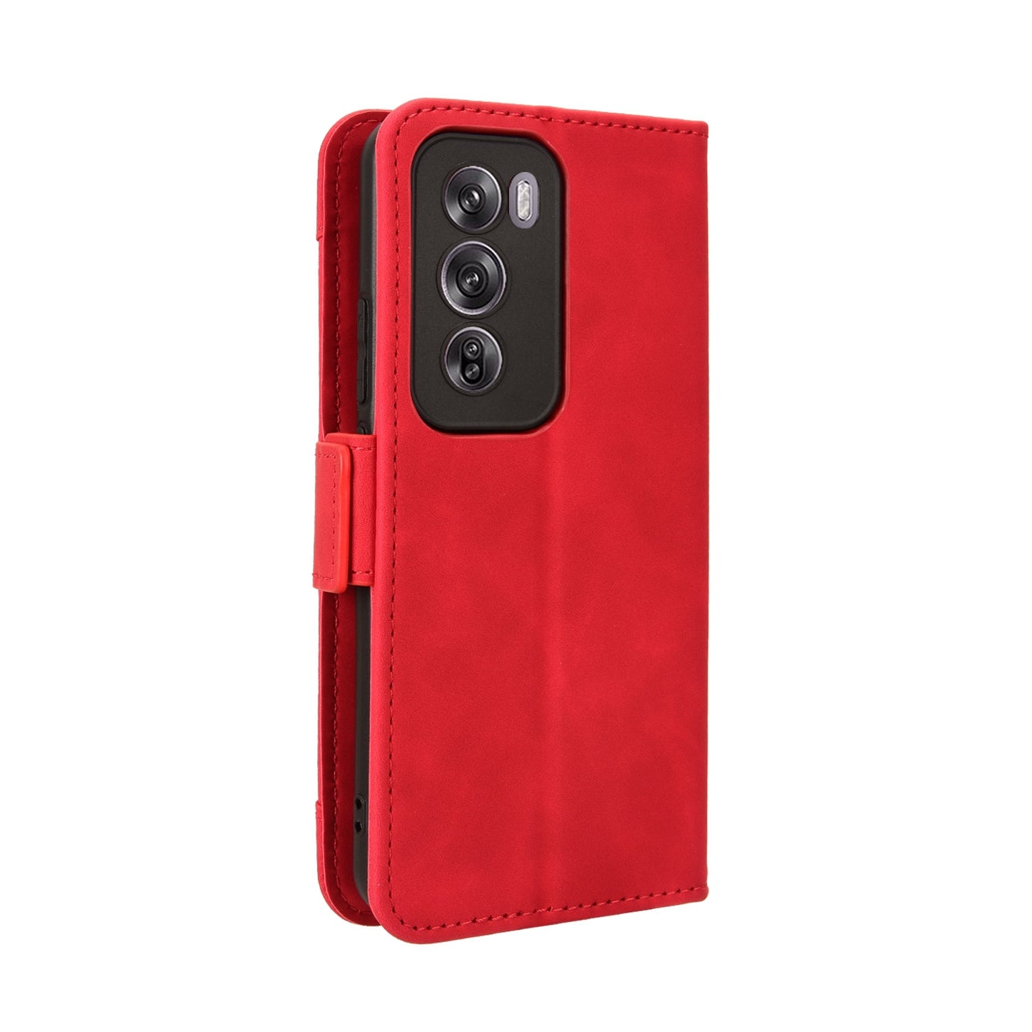 OPPO Reno12 Pro 5G Skin Feel PU Leather Wallet Phone Case with Card Slots, Cash Pocket, Magnetic Closure, Built-In Stand, Full Protection TPU Cover