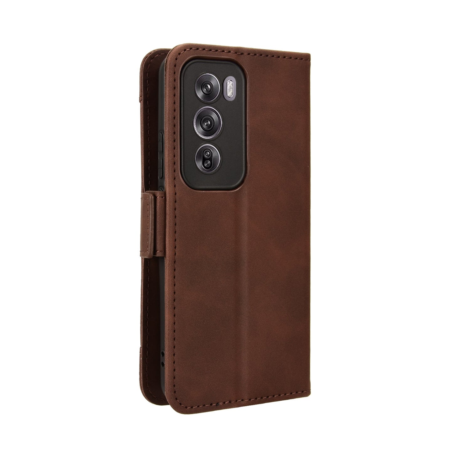 OPPO Reno12 Pro 5G Skin Feel PU Leather Wallet Phone Case with Card Slots, Cash Pocket, Magnetic Closure, Built-In Stand, Full Protection TPU Cover