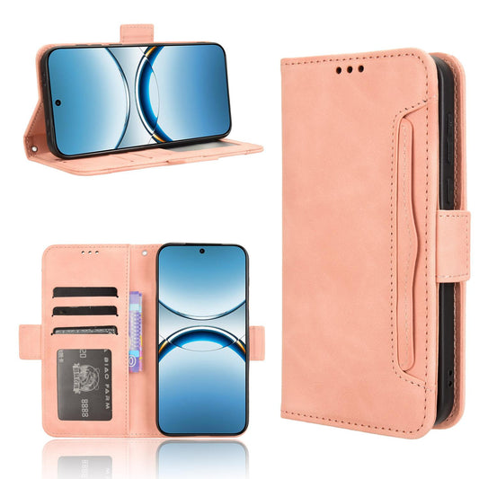 OPPO Find X8 Skin Feel PU Leather Wallet Phone Case with Card Slots, Cash Pocket, Magnetic Closure, Built-In Stand, Full Protection TPU Cover