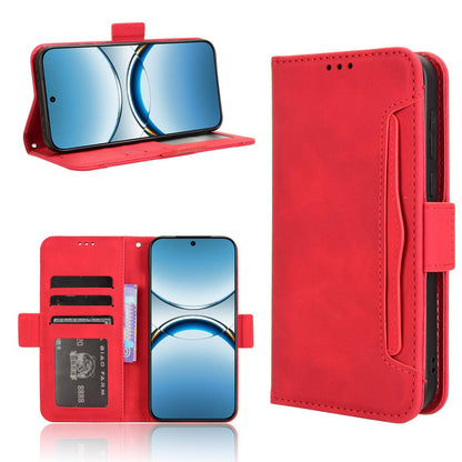 OPPO Find X8 Skin Feel PU Leather Wallet Phone Case with Card Slots, Cash Pocket, Magnetic Closure, Built-In Stand, Full Protection TPU Cover